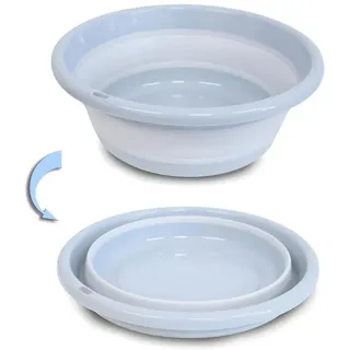 S.I.C Waschschüssel,wäschewanne,spülschüssel,Camping Schüssel,faltbar, Plastik,Platz sparen, ideal für Badezimmer, Küche, Terrasse, Garten, Thermostat-Gummi (13.5x37cm, Grün)