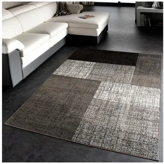 Paco Home »Mondial 105« rechteckig 13 mm Höhe Kurzflor, modernes Karo Muster, ideal im Wohnzimmer & Schlafzimmer,