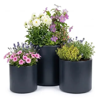 Prosperplast Blumentopf mit Einsatz 47 x 47 x 45 cm Anthrazit