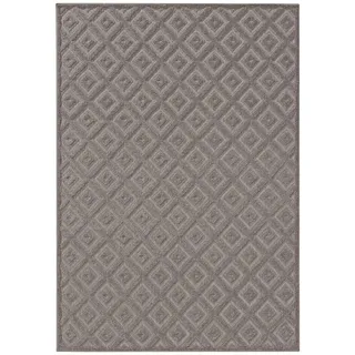 benuta Teppich Leo Hellgrau 200x290 cm , Kunststoff , Rechteckig , 200x290 cm , pflegeleicht , Teppiche und Böden, Teppiche