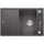 AXIA III 45 S links Einbau von Oben Silgranit felsgrau Handbetätigung 780 x 510 mm