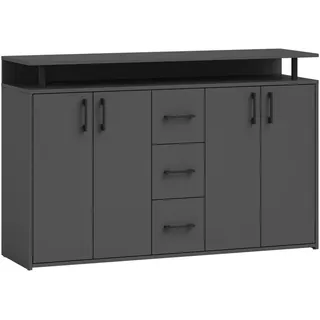 Die Möbelfundgrube Drift Highboard 139 x 90 x 34 cm anthrazit