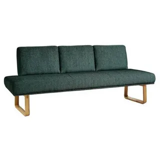 Dieter Knoll Sitzbank , Grün , Holz, Textil , Asteiche , Schichtholz , 209x92x78 cm , Emas, Dgm , Fußauswahl, Lederauswahl, Stoffauswahl, Typenauswahl, mit Rückenlehne, in verschiedenen Größen erhältlich , Esszimmer, Bänke, Sitzbänke, Sitzbänke mit Lehne