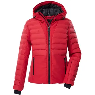 KILLTEC Damen Ski-Steppjacke/Funktionsjacke mit Kapuze und Schneefang KSW 115 WMN SKI QLTD dunkelrot, 38,