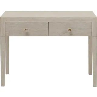 Kare Design Konsole Travertino Drawers, Beige, 77x100x40 cm, Konsolentisch, mit 2 Schubladen, Schreibtisch, Ablagetisch, Marmor Verkleidung, Wohnzimmer