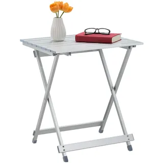 Relaxdays Klapptisch 49,5 x 47,5 cm silber