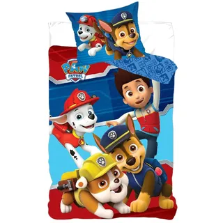 PAW PATROL Bettwäsche/Kinderbettwäsche, 2 Stück ** Marshall, Ryder, Rubble, Chase **