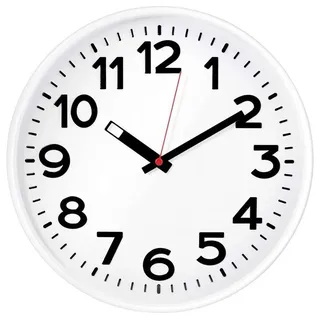 EUROTIME 82321 Quarz Wanduhr Weiß