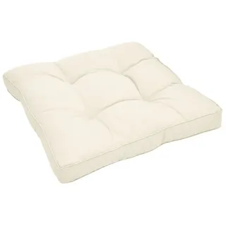 Beautissu Sitzkissen 50 x 50 x 10 cm beige 1 St.