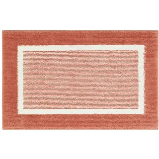 andiamo Badematte rutschfest Maui - Badezimmerteppich weich und flauschig - Duschvorleger für Badezimmer Badteppich rutschfest waschbar 40 x 60 cm Rostrot