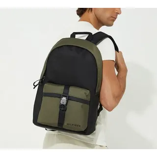 Tommy Hilfiger Rucksack Unisex Schule Arbeit Freizeit Reisen Anschluss PC Grün