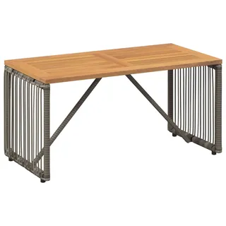 vidaXL Tisch für Outdoor Grau und Braun 80 x 40 x 40 cm Poly-Rattan - Grau