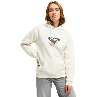 Hoodie ROXY "Surf Stoked Brushed Art", Damen, Gr. XL, beige (egret), Obermaterial: 60% Baumwolle, 40% Polyester., Sweatshirts Hoodie