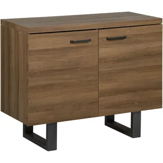 Beliani Schrank Timber Dunkelbraun