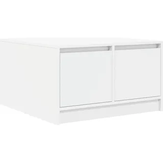vidaXL Couchtisch mit Schubladen Weiß 70,5x70x40 cm - Weiß
