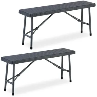 Relaxdays Bierbank 102 x 42 x 25 cm Grau