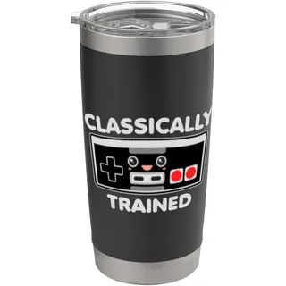 Videospiel Klassisch trainierter Humor Hoodie (Dark) Doppelwandiger Edelstahl-Thermobecher