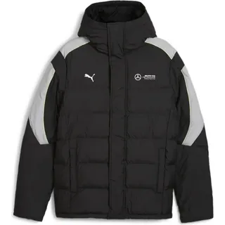 Puma Klassische Herren Winterjacke Schwarz mit Kapuze - Schwarz, Grau