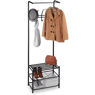 Relaxdays Garderobenständer Relaxdays 183 x 61 x 34 cm Schwarz