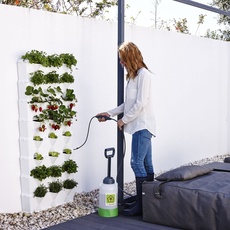 minigarden Vertical Kitchen Garden für 24 Pflanzen, Tropfbewässerungs-Kit enthalten, freistehend am Boden aufstellbar oder zur Wandmontage, Lange Lebensdauer (Weiß)