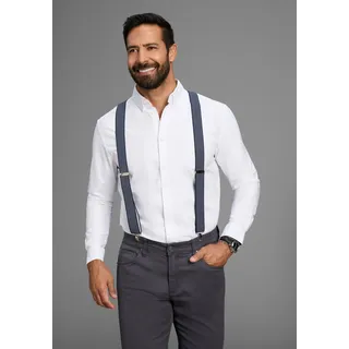 Man's World Hosenträger in bequemer Breite & extra Länge bis 130cm - NEW - im Streifendesign, blau