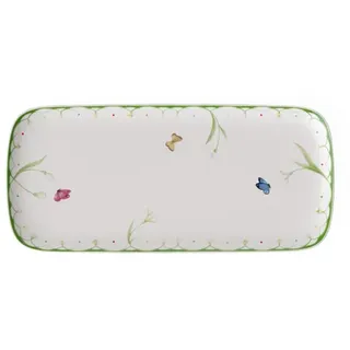 Villeroy & Boch Colourful Spring Kuchenplatte Bunt, Spülmaschinenfest, Mikrowellensicher, Tortenplatte, Servierplatte Ostern, Tablett Rechteckig, Oster Deko, Ostern Deko, Premium Porzellan