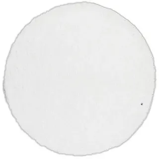 Tom Tailor Hochflorteppich , Weiß , Textil , Uni , rund , Teppiche und Böden, Teppiche, Runde Teppiche