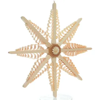 Fensterbild gestochener Holzstern BxHxT 28x5x28cm NEU - Naturbelassen