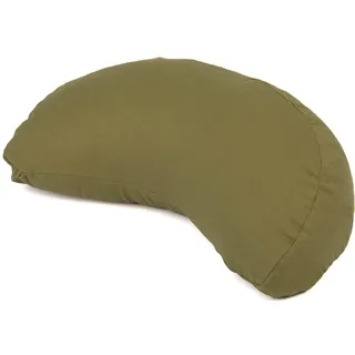 Bodhi Meditationskissen Halbmond | Bodenkissen für Yoga & Meditation | Yogi MOND ECO | 100 % Bio-Baumwollbezug | Yogakissen halbmondförmig mit Buchweizenfüllung | Ergonomisches Halbmondkissen