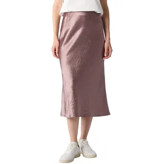 COMMA Midirock aus Crinkled Satin