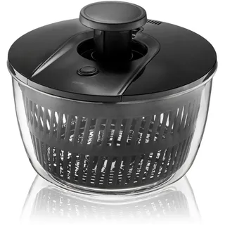 GEFU PUSH IT Salatschleuder 25 cm 5 Liter Schwarz/Weiß