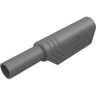 Hirschmann SKS Hirschmann LAS S G Sicherheits-Lamellenstecker Stecker, gerade Stift-Ø: 4mm Grau 1St.