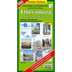 Radwanderkarte Elberadweg Bad Schandau - Magdeburg 1 : 50 000