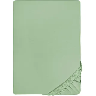Spannbettlaken Microfaser Interlock-Jersey grün 140 x 190 - 160 x 200 cm