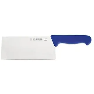 Giesser seit 1776 - Made in Germany - Chinesisches Kochmesser blau, Basic Blue, Klinge 19 cm, rutschfest, Hackmesser spülmaschinenfest, rostfrei