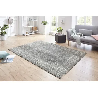 HANSE HOME Teppich Elysium – Used-Look Teppich Kurzflor Modern Vintage Design Teppiche für Esszimmer, Wohnzimmer, Schlafzimmer, Küche – Grau Creme 160x230cm