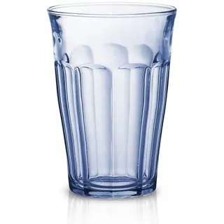 Duralex Set 6 Gläser gehärtetes Glas 36cl stapelbar, robuste Küchengläser für Wasser Saft Limonade, täglicher Gebrauch, bunte Farben, spülmaschinenfest, Picardie-Kollektion