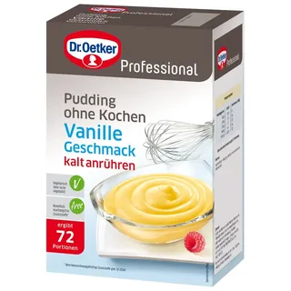 Dr. Oetker Professional Pudding ohne Kochen mit Vanille-Geschmack, Cremepulver in 1 kg Packung
