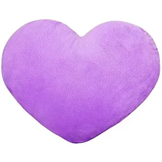 Herzkissen, Herz Kissen Kinderzimmer, Kuschelkissen Kinder Herzform Dekokissen Kopfkissen Kissen Zierkissen, Plüsch Kinderkissen für Kinderzimmer Sofa Dekoration (Lila,30 cm)