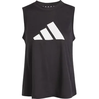 Adidas Damen Train Essentials Big Performance Logo Training Tank Top Tanktop, Black/White, S