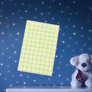 Paraboo Leuchtsterne Kinderzimmer [96 Stk.] – SELBSTKLEBEND - fluoreszierende Klebesterne für deinen Sternenhimmel - leuchtende Sterne - Aufkleber leuchtend im Dunkeln - glow in the dark stars