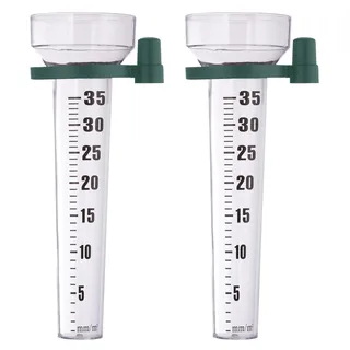 Relaxdays Regenmesser 2er Set Transparent/Grün