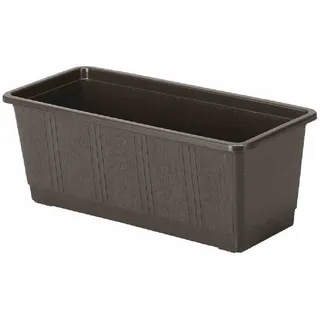 Thermo Geli Plastic BLUMENKASTEN Standard" 80cm Braun Blumentopf Planzentopf