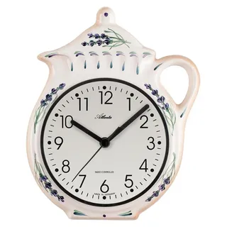 Atlanta Küchenuhr 20,0 cm 6025 lila/weiß