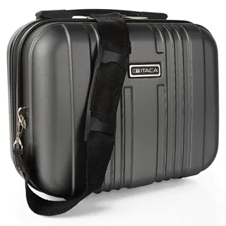 ITACA - Kosmetikkoffer Hartschale Groß, Beautycase Damen, Trolley & Handgepäck Koffer: Beauty Case Hartschale, Kosmetik Koffer, Kosmetiktasche Groß - Ideal für Reisen!, Antrazit