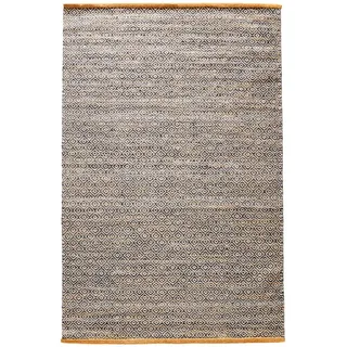 Linea Natura Handwebteppich , Currygelb , Textil , Abstraktes , rechteckig , 130x190 cm , schmutzabweisend , Teppiche und Böden, Teppiche, Webteppiche
