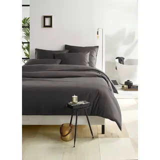 De Witte Lietaer bettbezug Olivia 240x220 cm Baumwolle, dunkelgrau - Dunkelgrau