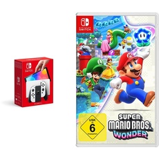 Nintendo Switch-Konsole (OLED-Modell) Weiß + Super Mario Bros. Wonder Switch