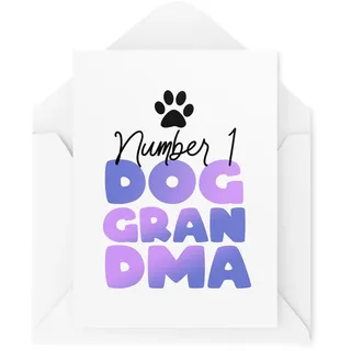 Tongue in Peach Karten vom Hund – Nummer 1 Hunde-Oma – Haustierbesitzer-Karten – Muttertagskarten vom Hund – Welpen-Karten – Hunde-Oma – CBH1704