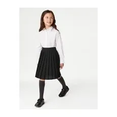 M&S Collection Jupe à taille élastique facile à enfiler, idéale pour l'école (du 2 au 16ans) - Black, Black - 11-12